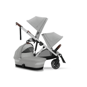 Cybex double pushchairs Cybex eGazelle S Double Pushchair - Silver/Stone Grey