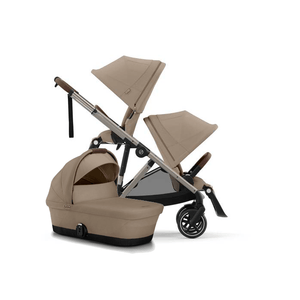 Cybex double pushchairs Cybex eGazelle S Double Pushchair - Taupe/Almond Beige
