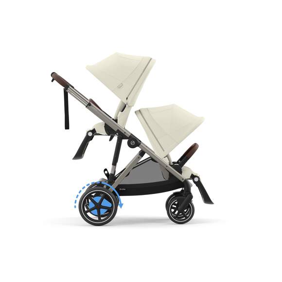 Cybex double pushchairs Cybex eGazelle S Double Pushchair - Taupe/Seashell Beige