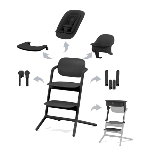 Cybex Highchairs Cybex LEMO 5 in 1 Highchair Set - Stunning Black