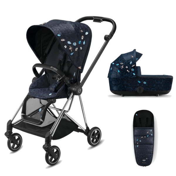 Cybex Prams & Pushchairs Chrome Black Cybex MIOS Pram Bundle - Jewels of Nature