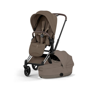Cybex Prams & Pushchairs Chrome Brown Cybex PRIAM Pushchair & Carrycot - Style Collection, Coconut Brown