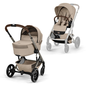 Cybex Prams & Pushchairs Cybex Balios S Lux incl. Foldable Carrycot - Almond Beige