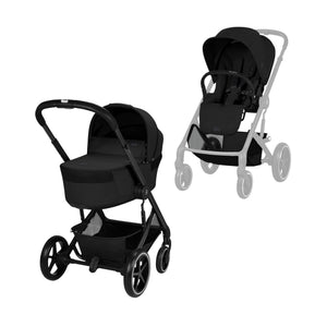 Cybex Prams & Pushchairs Cybex Balios S Lux incl. Foldable Carrycot - Moon Black