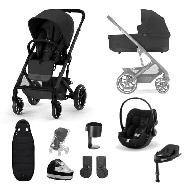 Cybex Prams & Pushchairs Cybex Balios S Lux Luxury Cloud G Bundle - Moon Black