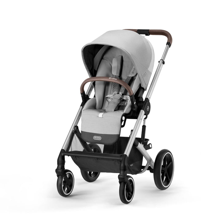 Cybex Prams & Pushchairs Cybex Balios S Lux Silver Frame and Carrycot - Lava Grey