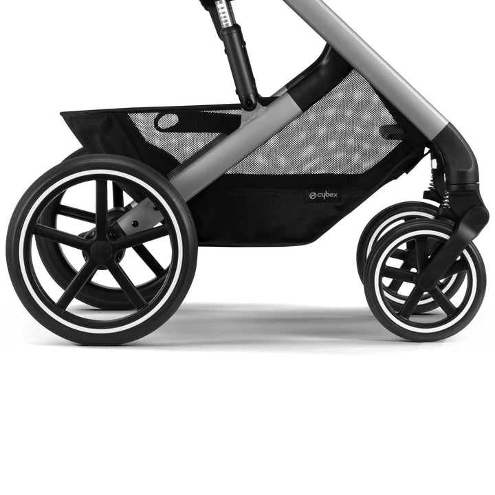 Cybex Prams & Pushchairs Cybex Balios S Lux Silver Frame and Carrycot - Lava Grey