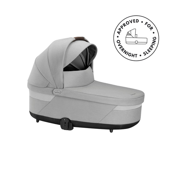 Cybex Prams & Pushchairs Cybex Balios S Lux Silver Frame and Carrycot - Lava Grey