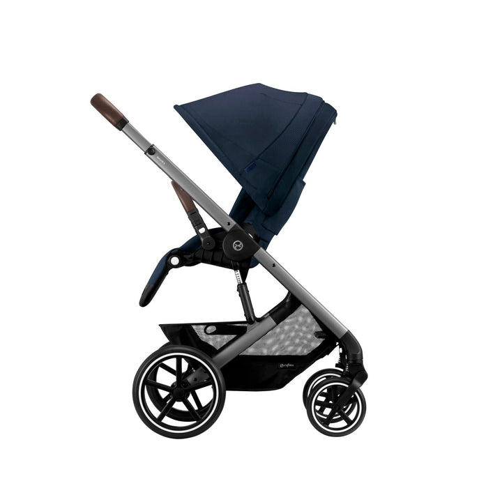 Cybex Prams & Pushchairs Cybex Balios S Lux Silver Frame and Carrycot - Ocean Blue