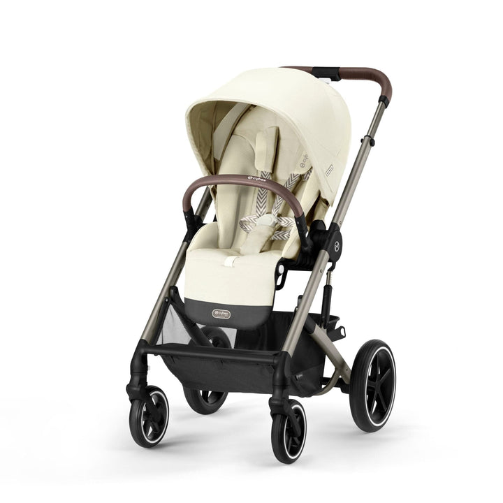 Cybex Prams & Pushchairs Cybex Balios S Lux Taupe Frame and Carrycot - Seashell Beige