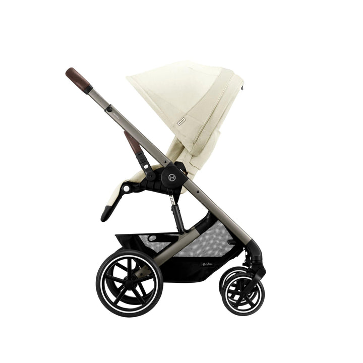 Cybex Prams & Pushchairs Cybex Balios S Lux Taupe Frame and Carrycot - Seashell Beige