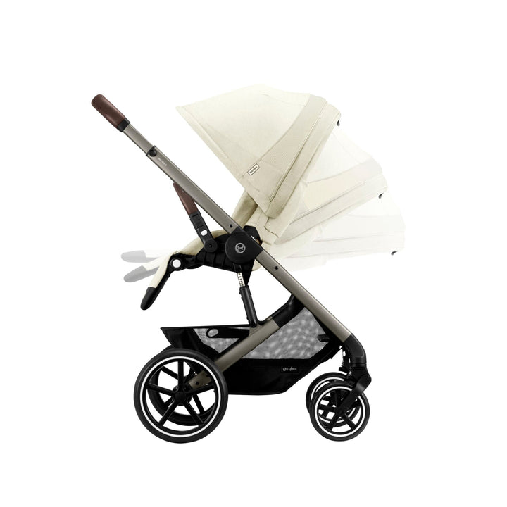 Cybex Prams & Pushchairs Cybex Balios S Lux Taupe Frame and Carrycot - Seashell Beige