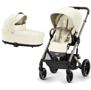 Cybex Balios S Lux Taupe Frame and Carrycot Almond Beige UK Baby Centre