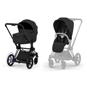 Cybex Prams & Pushchairs Cybex ePRIAM Stroller & Carrycot (Comfort) - Matt Black/Sepia Black