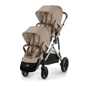 Cybex Prams & Pushchairs Cybex Gazelle S Double Tandem Pushchair - Taupe / Almond Beige