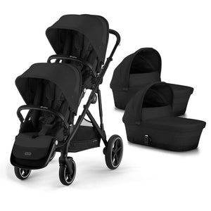 Cybex Prams & Pushchairs Cybex Gazelle S Twin Pushchair - Black / Moon Black