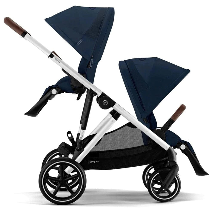 Cybex Prams & Pushchairs Cybex Gazelle S Twin Pushchair - Silver / Ocean Blue