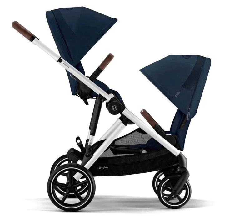 Cybex Prams & Pushchairs Cybex Gazelle S Twin Pushchair - Silver / Ocean Blue