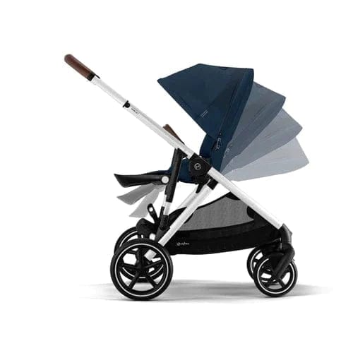 Cybex Prams & Pushchairs Cybex Gazelle S Twin Pushchair - Silver / Ocean Blue