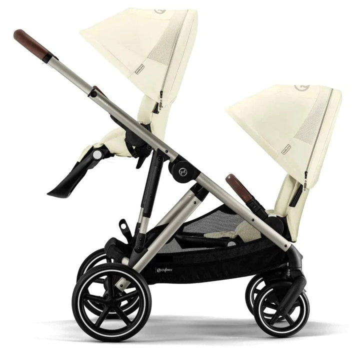 Cybex Prams & Pushchairs Cybex Gazelle S Twin Pushchair - Taupe / Seashell Beige