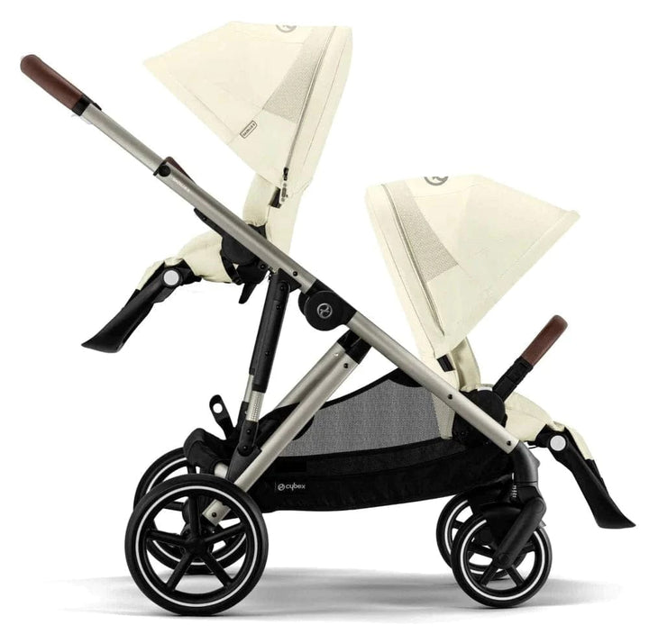 Cybex Prams & Pushchairs Cybex Gazelle S Twin Pushchair - Taupe / Seashell Beige