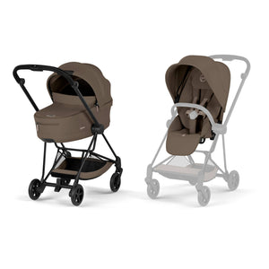 Cybex Prams & Pushchairs Cybex MIOS Stroller & Carrycot (Comfort) - Matt Black/Coconut Brown