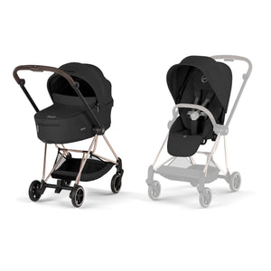 Cybex Prams & Pushchairs Cybex MIOS Stroller & Carrycot (Comfort) - Rose Gold/Sepia Black