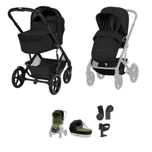 Cybex Prams & Pushchairs Cybex Talos S Lux & Fold Carrycot Accessory Bundle - Black/Moon Black (2026)