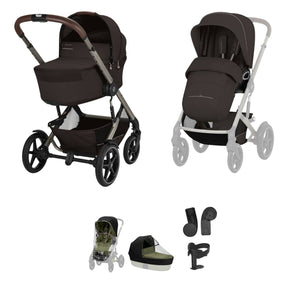 Cybex Prams & Pushchairs Cybex Talos S Lux & Fold Carrycot Accessory Bundle - Taupe/Chocolate Brown (2026)