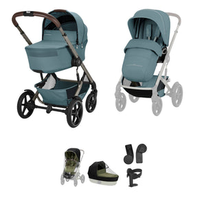 Cybex Prams & Pushchairs Cybex Talos S Lux & Fold Carrycot Accessory Bundle - Taupe/Stormy Blue (2026)
