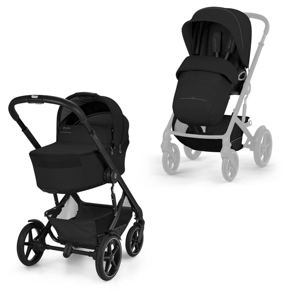 Cybex Talos S Lux with Fold Carrycot Black/Moon Black 2026 – UK Baby Centre