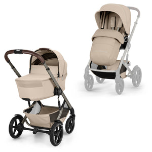 Cybex Prams & Pushchairs Cybex Talos S Lux with Fold Carrycot - Taupe/Almond Beige (2026)