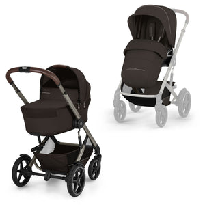 Cybex Prams & Pushchairs Cybex Talos S Lux with Fold Carrycot - Taupe/Chocolate Brown (2026)