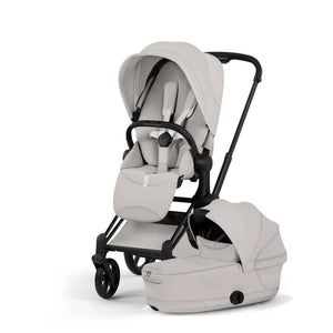 Cybex Prams & Pushchairs Matt Black Cybex PRIAM Pushchair & Carrycot - Style Collection, City Grey