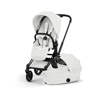 Cybex Prams & Pushchairs Matt Black Cybex PRIAM Pushchair & Carrycot - Style Collection, Off White