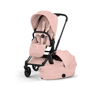 Cybex Prams & Pushchairs Matt Black Cybex PRIAM Pushchair & Carrycot - Style Collection, Peach Pink