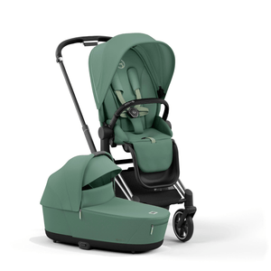 Cybex Pushchair Accessories Chrome Black Cybex Priam Pushchair & Carrycot - Leaf Green