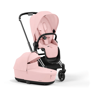 Cybex Pushchair Accessories Chrome Black Cybex Priam Pushchair & Carrycot - Peach Pink