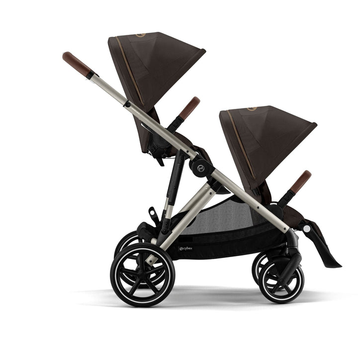 Cybex Pushchairs Cybex eGazelle S Double Pushchair - Taupe/Chocolate Brown