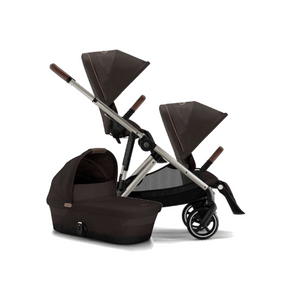 Cybex Pushchairs Cybex eGazelle S Double Pushchair - Taupe/Chocolate Brown