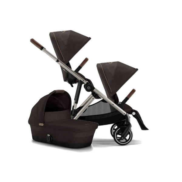 Cybex Pushchairs Cybex eGazelle S Double Pushchair - Taupe/Chocolate Brown