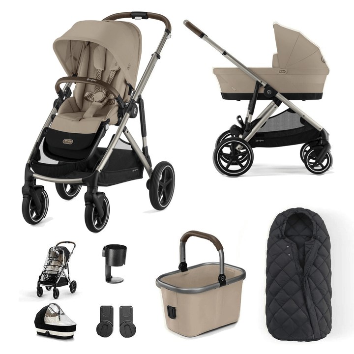 Cybex Pushchairs Cybex Gazelle Essential Bundle - Taupe / Almond Beige