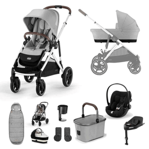 Cybex Pushchairs Cybex Gazelle S, Cloud G Travel System - Silver / Lava Grey