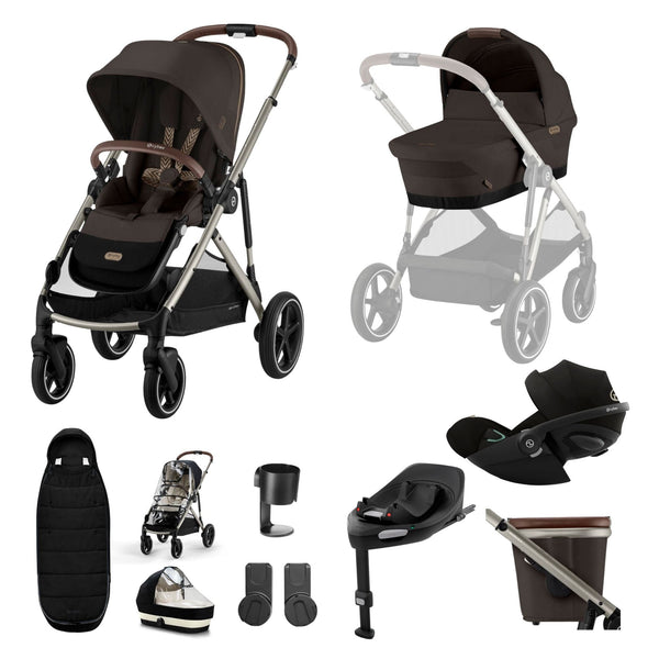 Cybex Pushchairs Cybex Gazelle S (Cloud G) Travel System - Taupe / Chocolate Brown