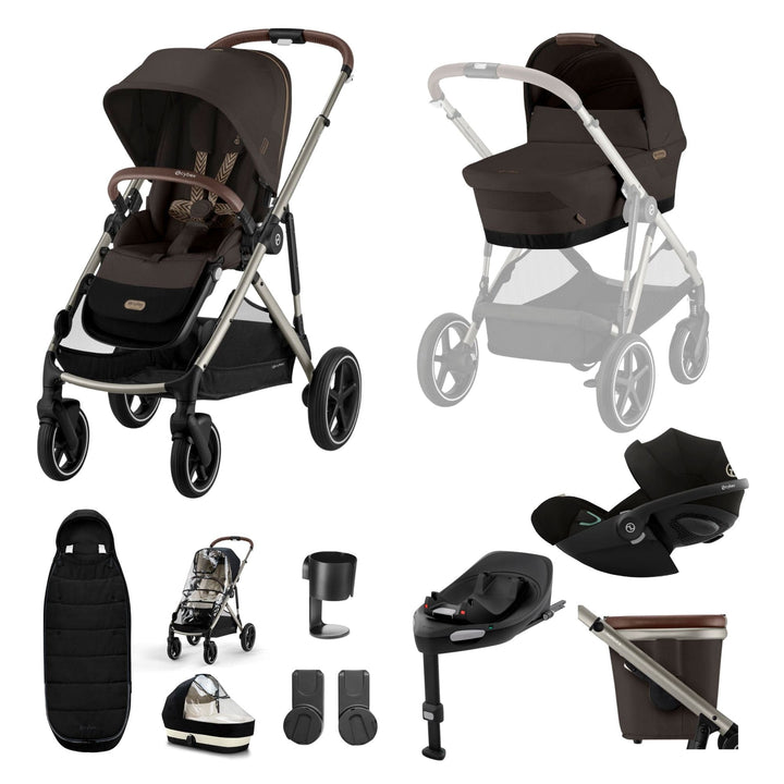 Cybex Pushchairs Cybex Gazelle S (Cloud G) Travel System - Taupe / Chocolate Brown