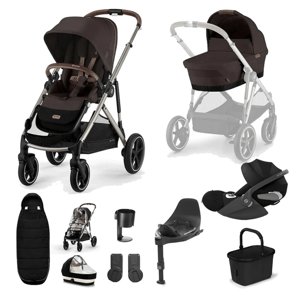 Cybex Pushchairs Cybex Gazelle S (Cloud T) Travel System - Taupe / Chocolate Brown