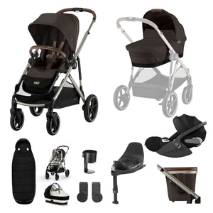 Cybex Pushchairs Cybex Gazelle S (Cloud T) Travel System - Taupe / Chocolate Brown