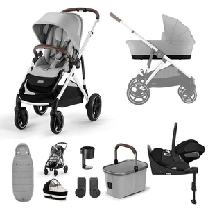 Cybex Pushchairs Cybex Gazelle S Luxury Bundle - Silver / Lava Grey