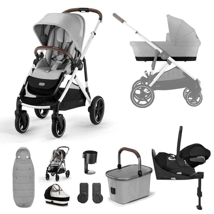Cybex Pushchairs Cybex Gazelle S Luxury Bundle - Silver / Lava Grey