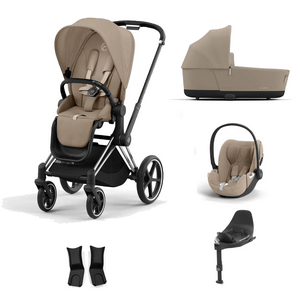 Cybex Travel Systems Chrome Black Cybex Priam Cloud T i-Size Bundles - Cozy Beige